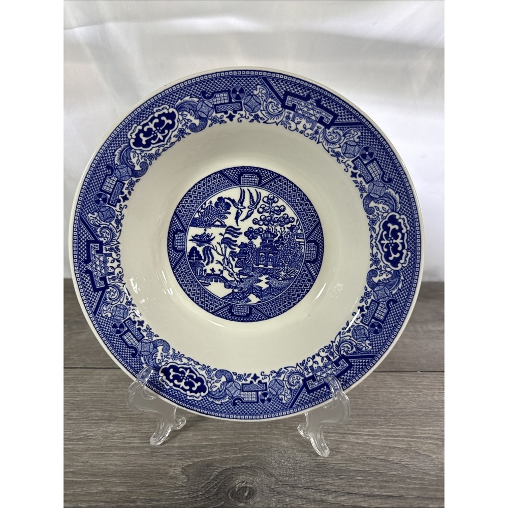 VTG Blue Willow Ware 9" Soup Vegetable Bowl ~ Royal China Ironstone